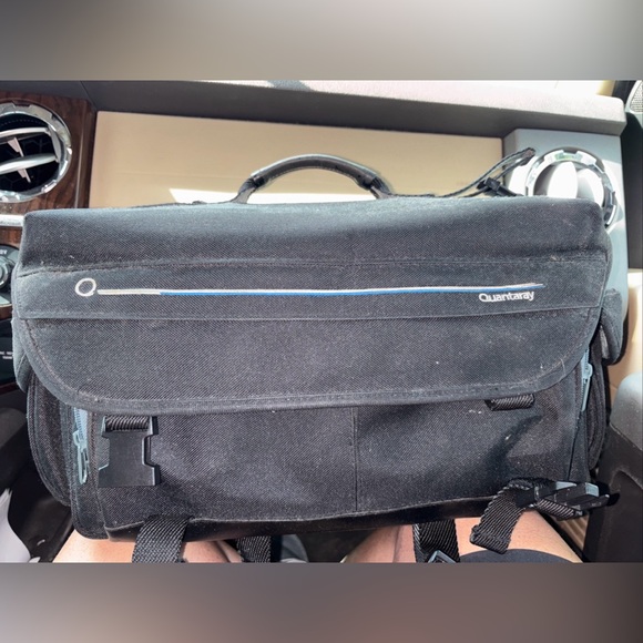 Quantaray Black Canvas Camera Camcorder Carry Shoulder‎ Bag Large - Picture 1 of 8
